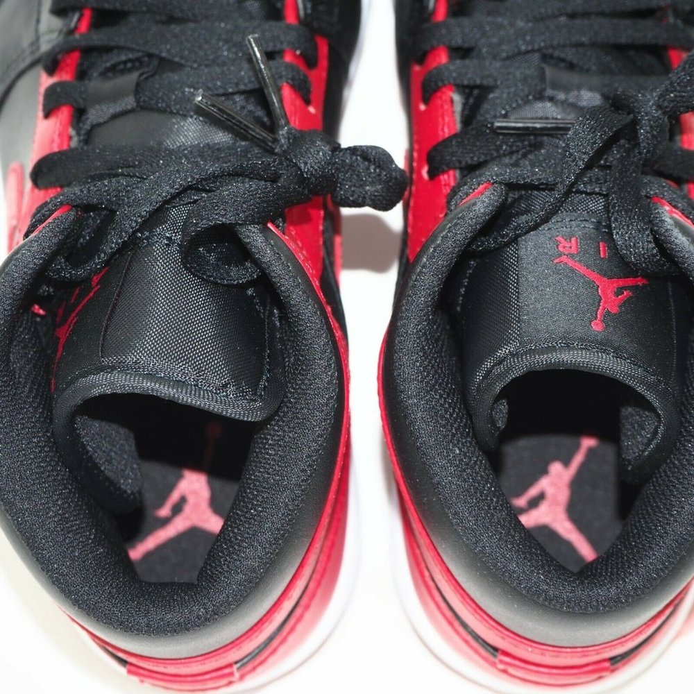 NIKE Air Jordan 1 Mid Banned 2020 Mens Shoes Red - Picture 7 of 12